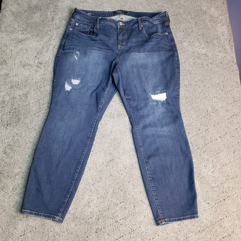 Torrid Jeans Womens Size 20S Blue Plus Size High Waist Skinny Slimming Dark Wash